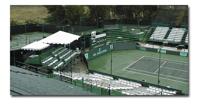 Chairs and Bleachers for Davis Cup Tennis