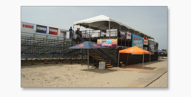 VIP platform on Huntington Beach.