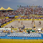 Grandstands on the beach