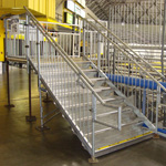 stair with steel treads