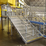 stair with steel treads