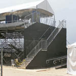 Bleachers, platforms, and stairs at Surfing Championship in Huntington Beach 5 of 8